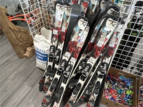 15+ PAIRS OF ROSSIGNOL SQUAD S7 YOUTH SKIS - ALL SIZE 120 & 130