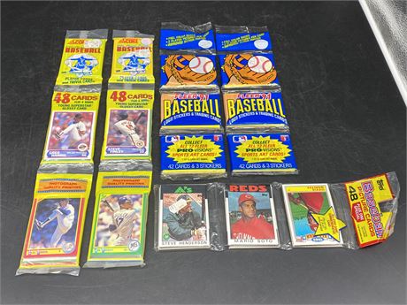 LOT OF UNOPENED 1990s MLB PACKS