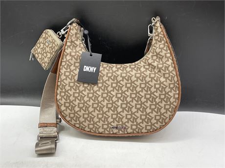 (NEW) DKNY CRESCENT PURSE WITH TAGS (11”)