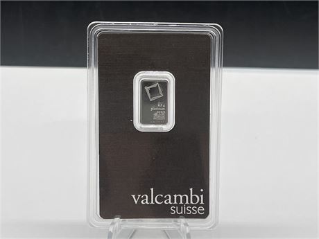 2.5 GRAM VALCAMBI SUISSE 999. FINE PLATINUM BAR