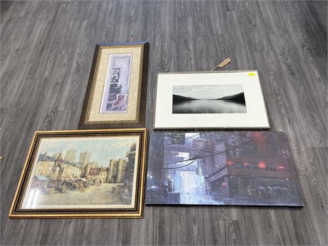 4 PRINTS & PICTURE (Largest is 36”x26”)