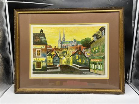 FREDRICK LLOVERAS HERRERA VINTAGE SIGNED NUMBERED LITHOGRAPH WITH COA 27”x21”