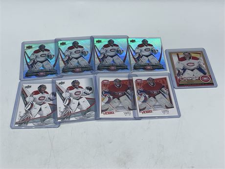 (9) MISC 2ND YEAR CAREY PRICE NHL CARDS