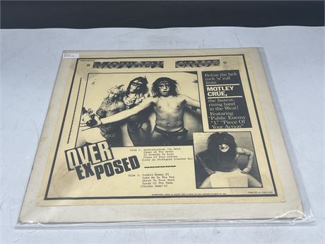 RARE BOOTLEG - MOTLEY CRÜE - OVER EXPOSED - VG (SLIGHTLY SCRATCHED)
