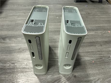 2 XBOX 360 CONSOLES - UNTESTED/AS IS