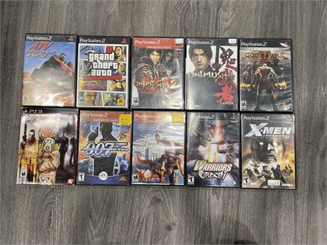 PS3 GAME & 9 PS2 GAMES (CONDITION VARIES)