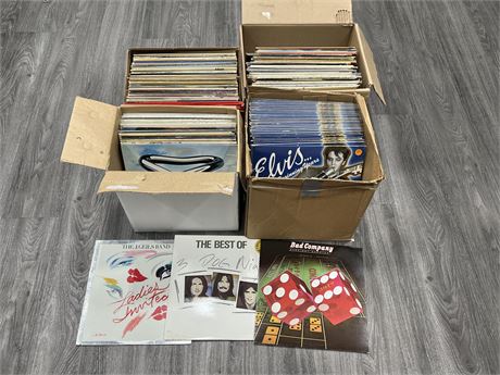 4 BOXES OF RECORDS - CONDITION VARIES