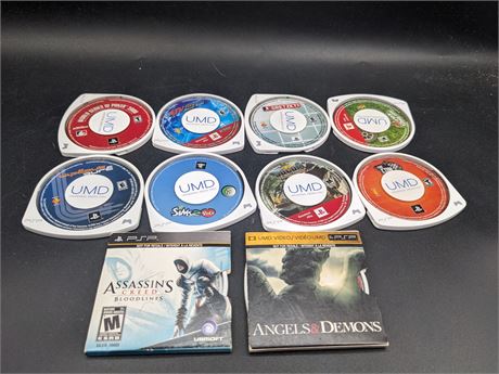 10 PSP GAMES - VERY GOOD CONDITION