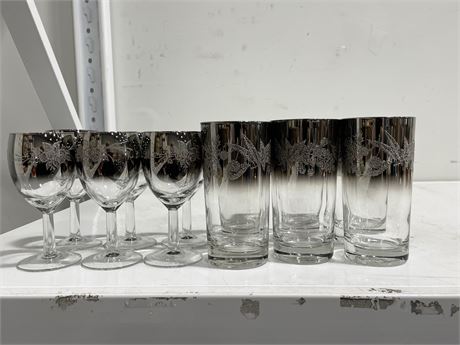 12 DECORATIVE GLASSES