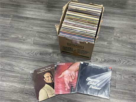 BOX OF RECORDS - MANY SEALED