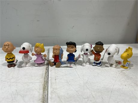 9 SCHLEICH PEANUTS FIGURES - MADE IN GERMANY - 2”