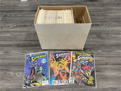 BOX OF SUPERMAN COMICS