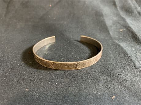 TESTED STERLING FIRST NATIONS INITIALED BRACELET