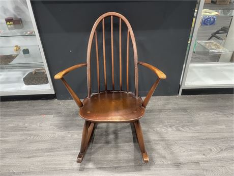 OLD WOOD MADE IN ENGLAND ROCKING CHAIR