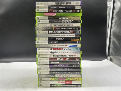 25 XBOX 360 GAMES (MOST GOOD CONDITION)