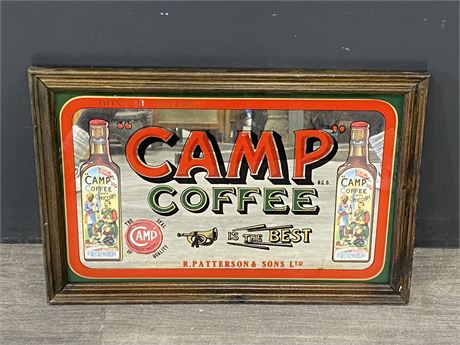 VINTAGE CAMP COFFEE MIRRORED SIGN (14”X21”)