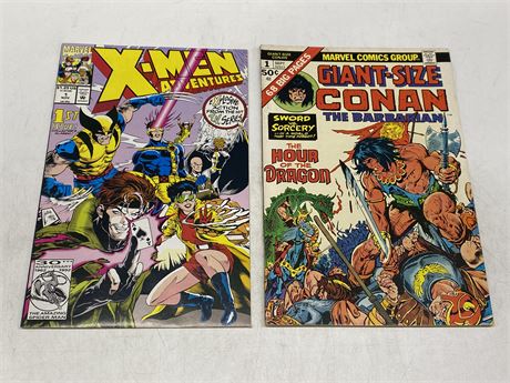 X-MEN ADVENTURES #1 AND GIANT SIZE CONAN THE BARBARIAN #1