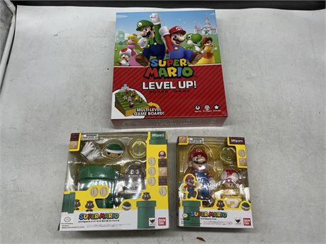 3 SEALED SUPER MARIO FIGURED AND GAME