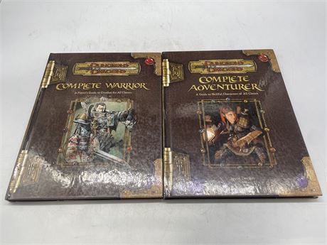 DUNGEONS & DRAGONS BOOKS - COMPLETE WARRIOR AND COMPLETE ADVENTURER