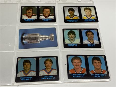 1985 7/11 NHL COLLECTOR SERIES CARDS (6 cards including Stanley Cup)