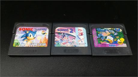 EXCELLENT CONDITION - COLLECTION OF THREE GAME GEAR GAMES