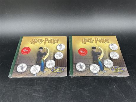 NEW HARRY POTTER ROYAL CANADIAN MINT MEDALLIONS / STICKERS / BOOKLETS