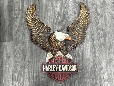 HARLEY DAVIDSON EAGLE WALL HANGER - 18” X 21”