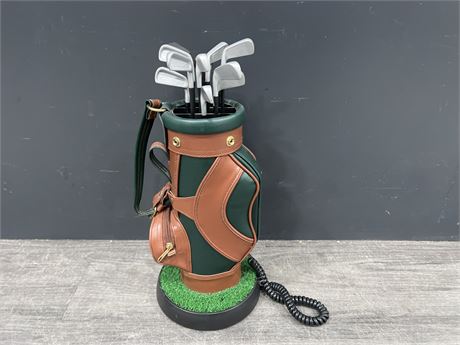 VINTAGE CORDED GOLF TELEPHONE - 16” TALL