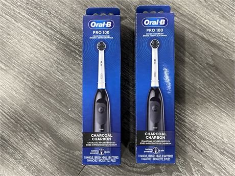 2 NEW ORAL-B PRO 100 TOOTHBRUSHES