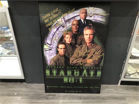 POSTER SIGNED BY CAST OF STARGATE SG1