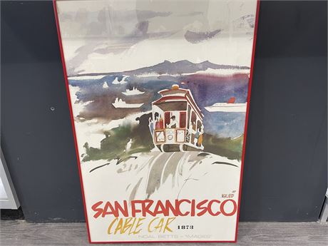 VINTAGE NOEL BETTS SAN FRANCISCO LITHOGRAPH 22”x34”