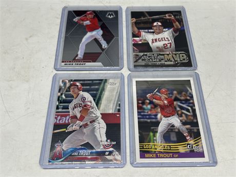 4 MIKE TROUT CARDS