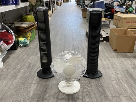 3 VARIOUS FANS - ALL WORKING