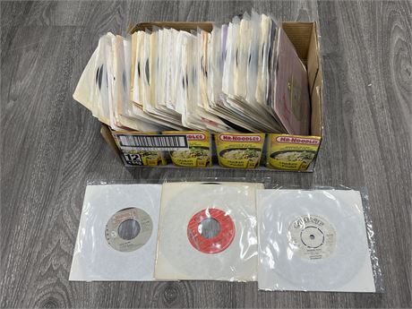 APPROX 100 45RPM RECORDS - CONDITION VARIES - MOST IN EXCELLENT COND.