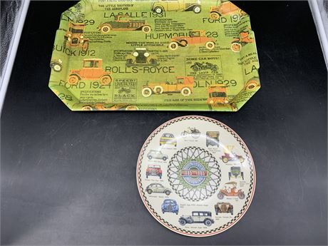 WEDGWOOD COLLECTORS PLATE AND TRUCK THEMED TRAY