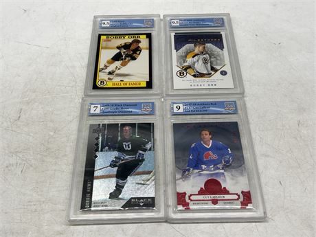 4 GCG GRADED NHL CARDS
