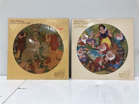 LP PICTURE DISC WALT DISNEY THE FOX AND THE HOUND & SNOW WHITE AND 7 DWARFS