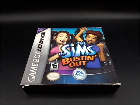 SIMS BUSTIN' OUT - CIB - VERY GOOD CONDITION - GBA