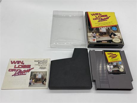 WIN, LOSE OR DRAW - NES COMPLETE W/BOX & MANUAL - EXCELLENT CONDITION