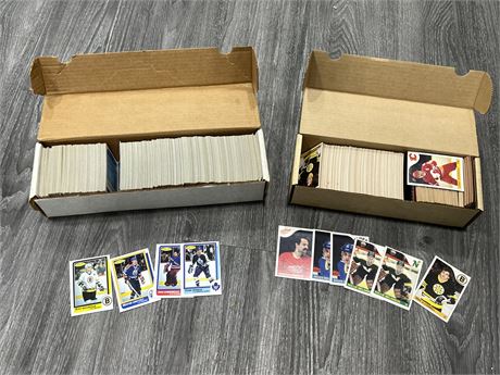 2 BOXES OF 1980s NHL OPC CARDS