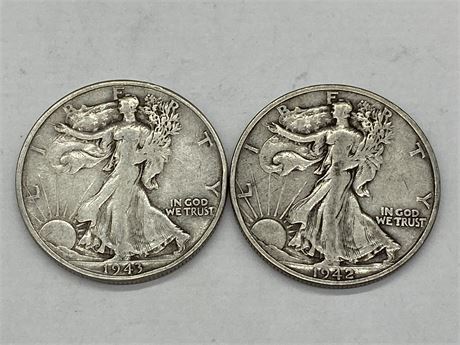 1942 & 1943 LIBERTY COINS