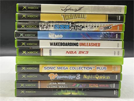 11 XBOX GAMES (MOST GOOD CONDITION)