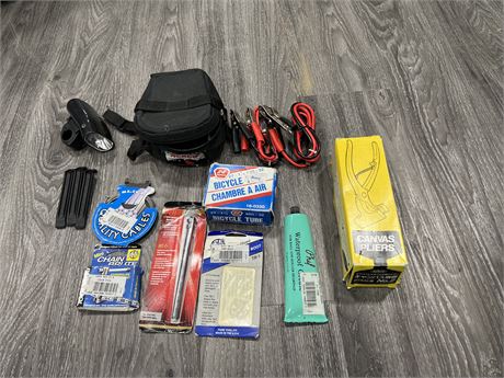 LOT OF MISC BICYCLE PARTS / ACCESSORIES & OTHERS