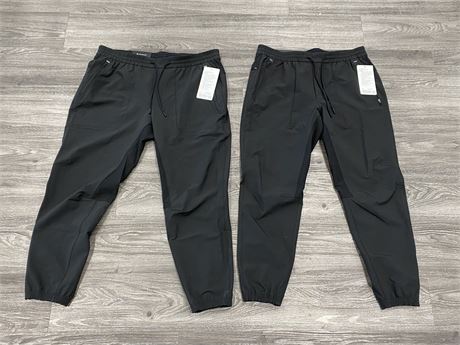 2 NEW PAIRS OF LULULEMON MENS “LICENSE TO TRAIN JOGGERS” W/TAGS - SIZE XL & XXL
