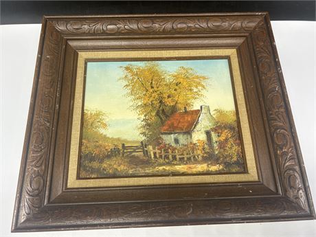 VINTAGE SIGNED OIL PAINTING ON CANVAS