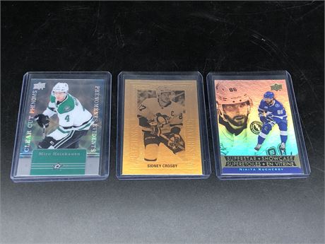 3 UPPER DECK TIM HORTONS NHL CARDS (CROSBY, ECT..)