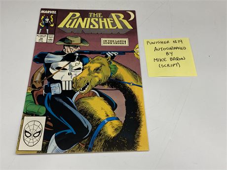 PUNISHER #19 AUTOGRAPHED BY MIKE BARON (Mint)