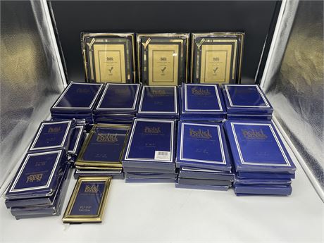 42 BRASS PICTURE FRAMES - VARIOUS SIZES