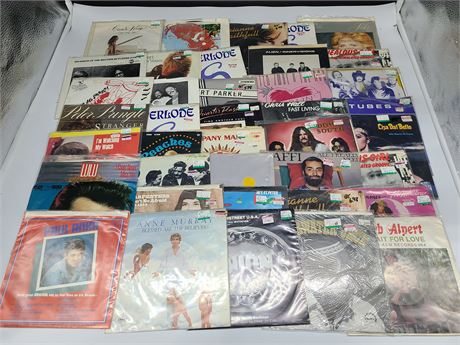 40 MISC. 45'S WITH PICTURE COVERS (Good condition)