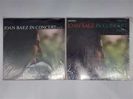 2 VINTAGE JOAN BAEZ INCONCERT VINYL LPS (excellent condition)